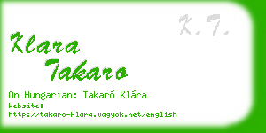 klara takaro business card